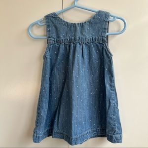 H&M chambray sleeveless dress size 6-9 months